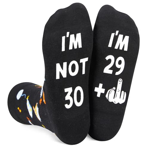 Crazy Silly 30th Birthday Socks Funny Gift Idea for Men Women Unique 30th Birthday Gift for Him and Her Presents for 30 Year Old Men Women