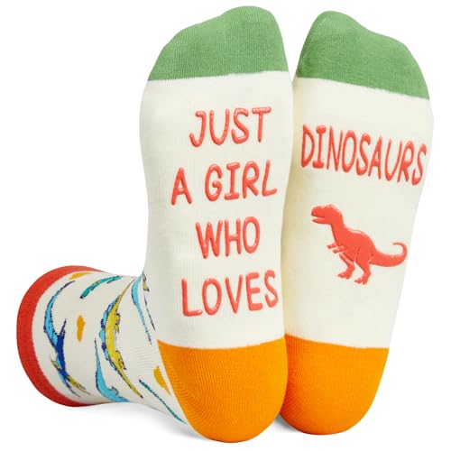 Dinosaur Gifts for Women, Dino Socks Dinosaur Socks, Womens Dino