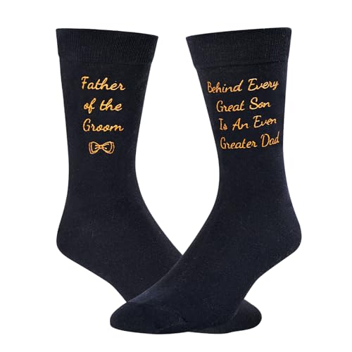 Grooms Father Socks, Father of The Groom Gift from Groom, Wedding Day Gift for Dad from Son, Father of The Groom Socks