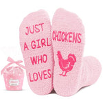 Unique Chicken Gifts for 7-10 years old Girls Who Love Chicken, Cute Chicken Gifts for Kids, Crazy Fuzzy Chicken Socks for 7-10 years old, Unique Chicken Gifts for Chicken Lovers