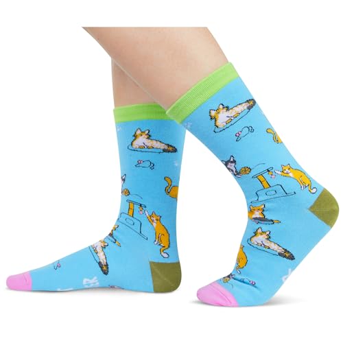 Funny Cat Socks, Socks with Cats, Socks for Cat Owners, Pet Socks with Cats, Cat Gifts for Cat Lovers, Cute Cat Gifts