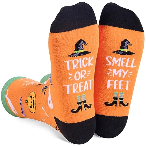 Happy Socks Calzini Halloween Zucca – Verde Con Motivo Pumpkin – Cotone Elastico - 3