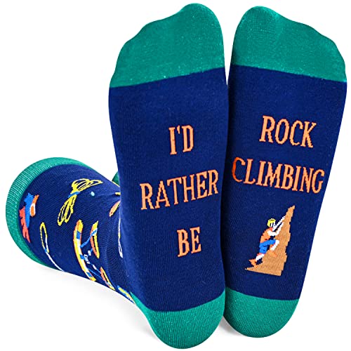 Novelty Rock Climbing Socks, Funny Rock Climbing Gifts for Rock Climbi