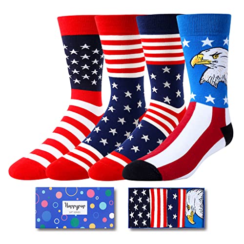 4th of July Gifts for Him, American Flag-themed Socks, Patriots Gifts, Independence Day Gifts for Men, USA Flag Enthusiast Presents, Patriotic Gift