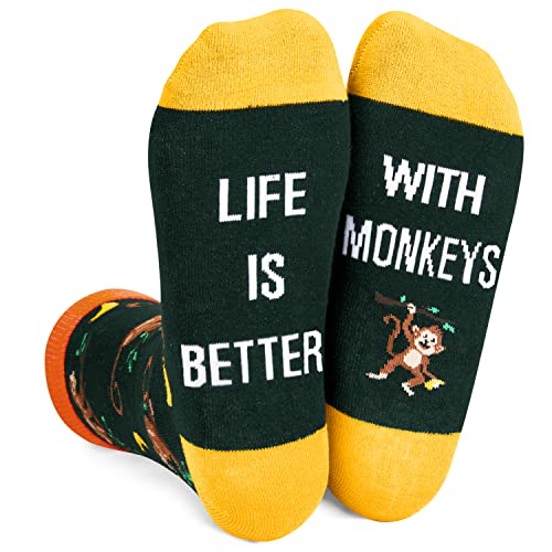Versatile Monkey Gifts Unisex Monkey Socks for Women and Men All occasion Monkey Gifts Animal Socks