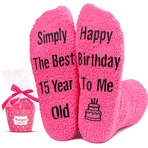 Crazy Silly 15th Birthday Socks Funny Gift Idea for Teenage Girls