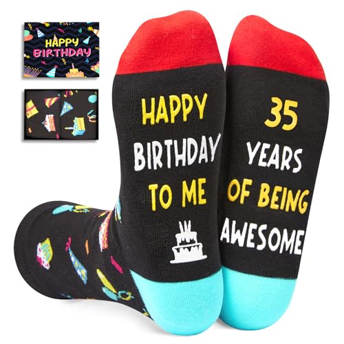35th Birthday Gifts for Him Her Men Women, 35 Year Old Socks for