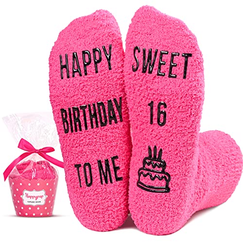 Gifts for 16 Year Old Girls 16th Birthday Gifts, Gifts for Girls Age 16, Crazy Silly Funny 16 Year Old Socks for Girls