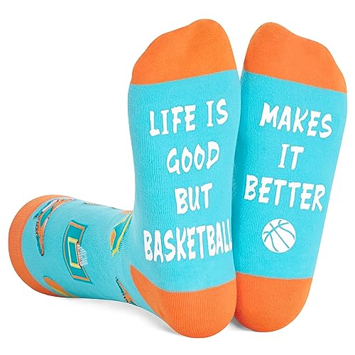 Cute Ball Sports Socks for Sports lovers, Unisex Basketball Socks for Men Women, Funny Basketball Gifts for Basketball lovers, Perfect Women Men