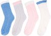 Fuzzy Anti-Slip Socks Non Slip Fluffy Slipper Socks for Women Girls with Grippers, Cozy Gifts For Her 4 Pairs