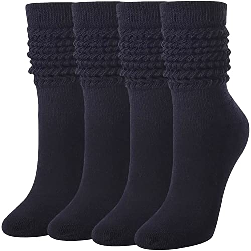 Black Slouch Socks for Women Girls, Cotton Long High Tube Socks, Fun C –  Happypop Tibetan Socks ACCESSORY レディース US サイズ: One Size カラー: ブラック