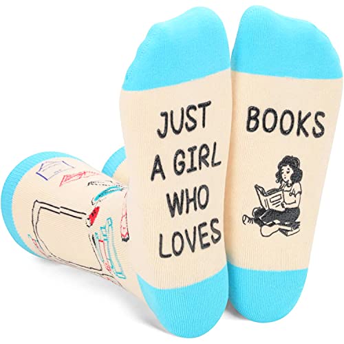 Reading Gifts, Funny Socks for Women, Cool Book Socks, Silly Socks, Thank  You Gift Ideas For Her, Book Lovers Gifts, Reading Socks