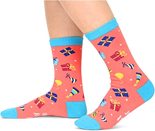 21th Birthday Gift for Her, Unique Presents for 21-Year-Old Women, Funny Birthday Idea for Mom Wife Daughter Sister Crazy Silly 21th Birthday Socks