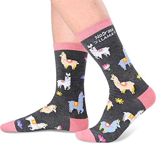 Unique Llama Gifts for Women Silly & Fun Llama Socks for Mom Funny Llama Gifts for For Llama Lovers