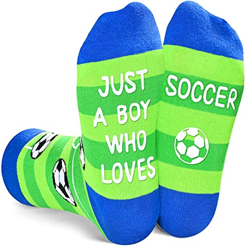 Novelty Soccer Socks for Kids, Funny Soccer Gifts for Sports Lovers, Kids' Gifts for Boys and Girls, Unisex Soccer Themed Socks Children, Silly Socks,