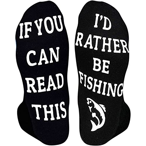 Novelty Fishing Socks, Funny Fishing Gifts for Fishing Lovers, Sports Socks, Gifts for Men Women, unisex Fishing Themed Socks, Sports Lover Gift