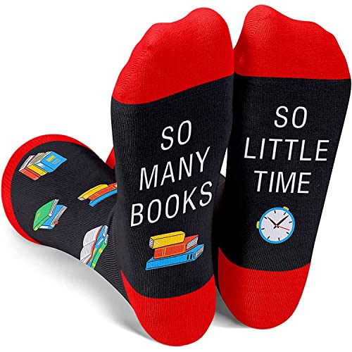 Funny Socks Crazy Socks Cool Socks Silly Socks for Women Teen Girls, Book  Lovers Gifts for Students Book Gifts Reading Gifts, Book Socks