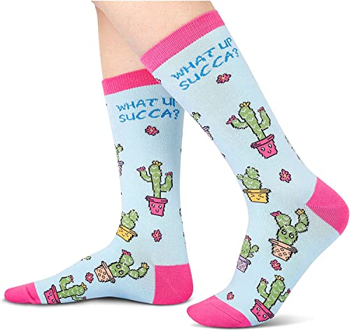 succulent socks Cute Cactus Socks Fun Cactus Gifts for Women, Crazy Plant Gifts, Garde – Happypop
