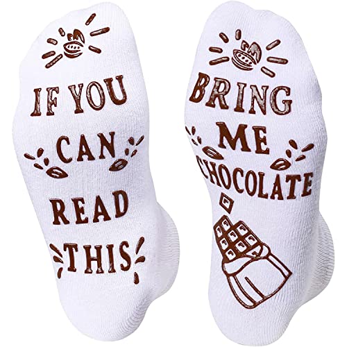 Funny Popcorn Socks for Women Who Love Popcorn, Novelty Popcorn Gifts, Women's Gag Gifts, Gifts for Popcorn lovers, Funny Sayings If You Can Read This