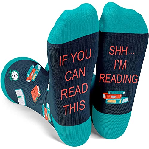 Reading Gifts, Funny Socks for Women, Cool Book Socks, Silly Socks,  Graduation Gift Ideas, Book Lovers Gifts, Reading Socks