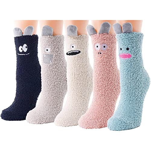 5 Pairs Women's Monster Socks Monster Gifts For Monster Lovers Mom Wom –  Happypop