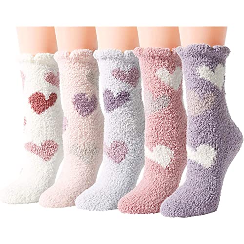 Fuzzy Anti-Slip Socks for Women Girls, Cozy Slipper Socks with Gripper –  Happypop