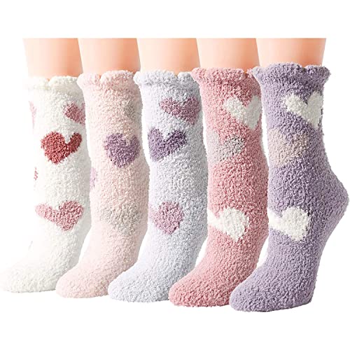 Fuzzy Anti-Slip Socks for Women Girls, Cozy Slipper Socks with