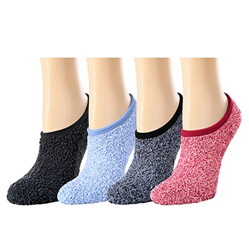 Fuzzy Anti-Slip Socks for Women Girls Non Slip Slipper Socks with Grip –  Happypop