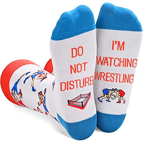 Novelty Wrestling Socks for Men Who Love to Wrestling Funny Wrestling Happypop