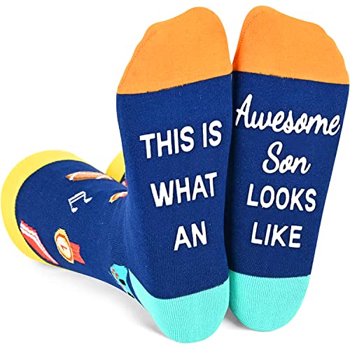 Crazy Novelty Socks, Gifts for Son, Unique Gifts from Mom and Dad, Per –  Happypop