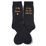 Funny Socks Groom Gifts from Bride Groom Socks Wedding Socks for Men Wedding Gifts Cold Feet Golden