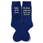 Cool Father of the bride Men's Navy Blue Crew Socks
