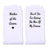 Cute Bride Mother Women's White Crew Socks