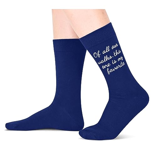 Cool Father of the bride Men's Navy Blue Crew Socks