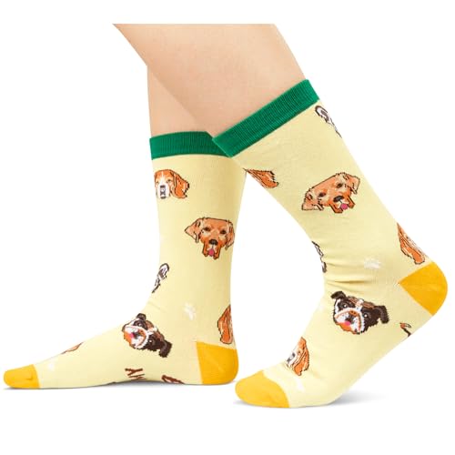 Funny Novelty Socks for Dog Lover, Dog Lovers Gifts, Cute Dog Printed Casual Crew Sock Gifts for Men Women