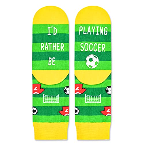 Unisex Novelty Soccer Socks for Kids, Children Ball Sports Socks, Funny Soccer Gifts for Soccer Lovers, Kids' Fun Socks, Perfect Gifts for Boys Girls, Sports Lover Gift for 7-10 Years Old