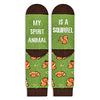 Gender-Neutral Squirrel Gifts, Unisex Squirrel Socks for Women and Men, Squirrel Gifts Animal Socks