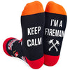 Unisex Firefighter Socks, Fireman Gifts, Fire Chief Gifts, Dumpster Fire Socks, Best Fire Department Gifts for Firefighting Enthusiasts, Women Men Fireman Socks