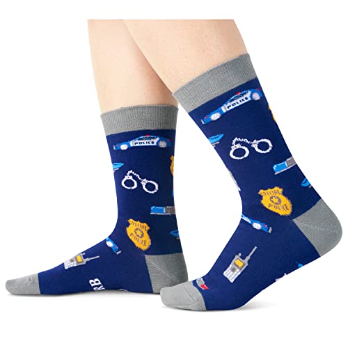 Policeman Gifts, Unisex Cops Socks, Gifts for Cops, Police Socks for Women and Men, Police Officers, Police Academy Graduations, Police Detective Gifts, Police Retirement Gifts
