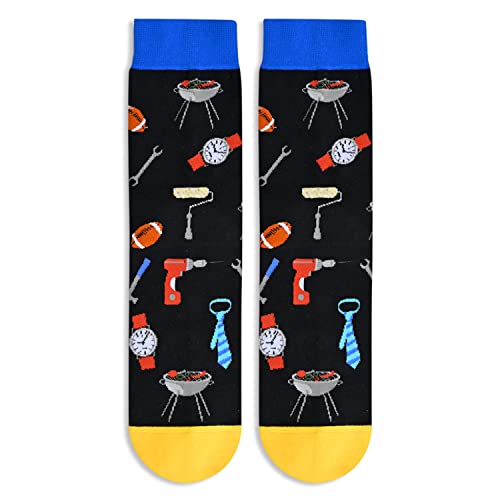 Unique Father's Day Gifts for Uncle, Men Funny Socks, Best Uncle Gifts from Niece Nephew, Cool Uncle Awesome Uncle Gifts, Uncle Birthday Gifts, Novelty Silly Socks for Men