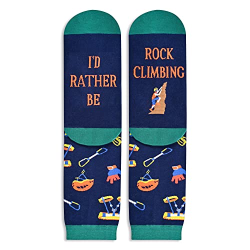 Novelty Rock Climbing Socks, Funny Rock Climbing Gifts for Rock Climbing Lovers, Sports Socks, Gifts For Men Women, Unisex Rock Climbing Themed Socks, Sports Lover Gift, Silly Socks, Fun Socks