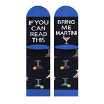 Funny Martini Socks for Women, Novelty Martini Gifts For Martini Lovers, Anniversary Gift For Her, Gift For Mom Wife, Funny Drink Socks, Womens Martini Themed Socks