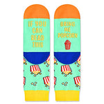 Funny Popcorn Socks for Kids Who Love Popcorn, Novelty Popcorn Gifts, Children's Gag Gifts, Gifts for Popcorn Lovers, If You Can Read This, Bring Me Popcorn Socks, Gifts for 7-10 Years Old