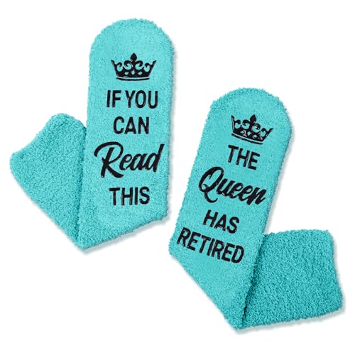 Retirement Gifts for Women, Funny Fuzzy Retirement Socks, Gifts for Retirees, Retirement Gift for Her, Retirement Party, Funny Retirement Gift