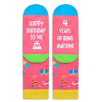 4th Birthday Gifts for 4 Year Old Girl Boy, Crazy Silly Funny Socks for Kids, Kids Novelty Socks