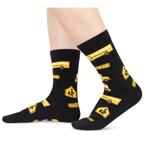 Bus Driver Appreciation Gifts, Unisex School Bus Driver Socks,  School Bus Driver Gifts for Men and Women