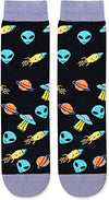 Men Alien Socks, Fun Socks, Alien Gift, Space Alien Socks, Cool Aliens Gift For Friend, Funny Socks, Alien Gifts for UFO Enthusiast,Outer Space Gifts