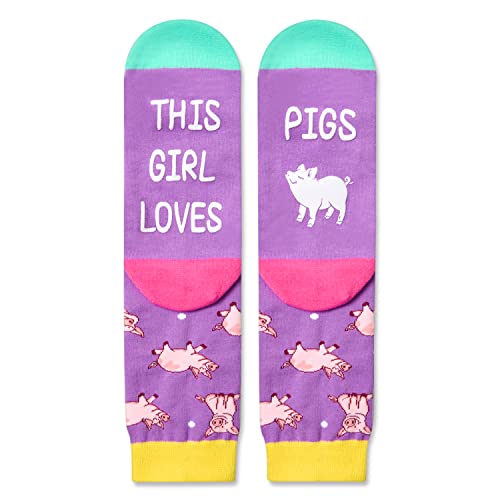 Funny Pig Gifts for Pig Lovers Farmer Girl Gifts, Novelty Pig Socks for Women Piggy Socks, Valentines Gifts, Christmas Gifts