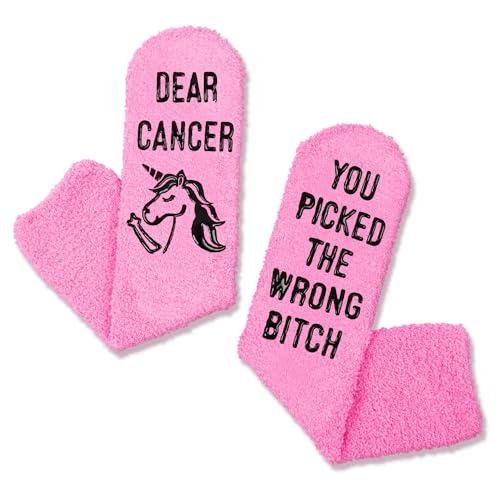 Cancer Socks for Women, Inspirational Gifts for Women, Breast Cancer Awareness Socks, Inspirational Socks, Thoughtful Cancer Gifts