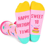 Unique 18th Birthday Gifts for 18 Year Old Girl, Funny 18th Birthday Socks, Crazy Silly Gift Idea for Sisters, Daughters, Friends, Birthday Gift for Her
